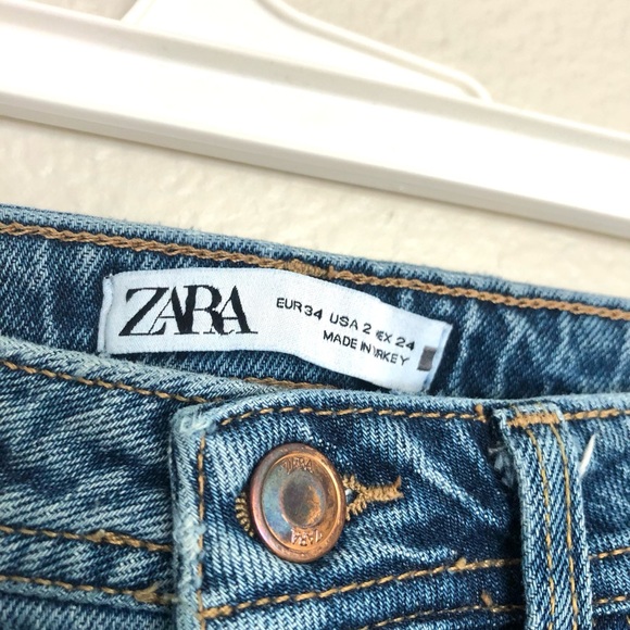 Zara Women's Straight Leg Blue Jeans - Picture 2 of 7